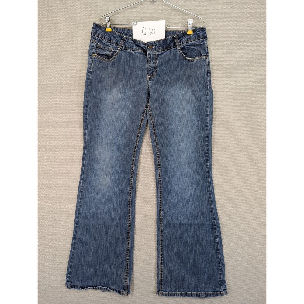 Vintage Y2K Tyte Jeans Mid Rise Flare Leg Jeans Size 13 Blue Stretch -0525G160